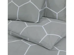 Juego de funda nórdica algodón gris 225x220 cm ES492119