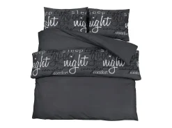 Juego de funda nórdica algodón negro 200x200 cm ES836122