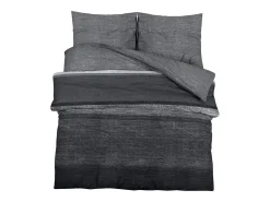 Juego de funda nórdica algodón gris oscuro 200x200 cm ES990363