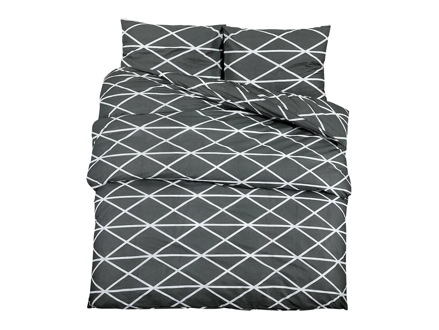 Juego de funda nórdica algodón gris 135x200 cm ES350977