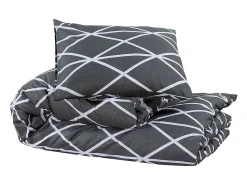 Juego de funda nórdica algodón gris 135x200 cm ES350977