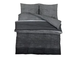 Juego de funda nórdica algodón gris oscuro 200x220 cm ES278096