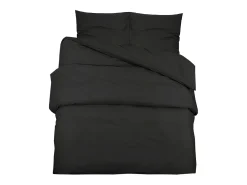 Juego de funda nórdica algodón negro 200x200 cm ES687844