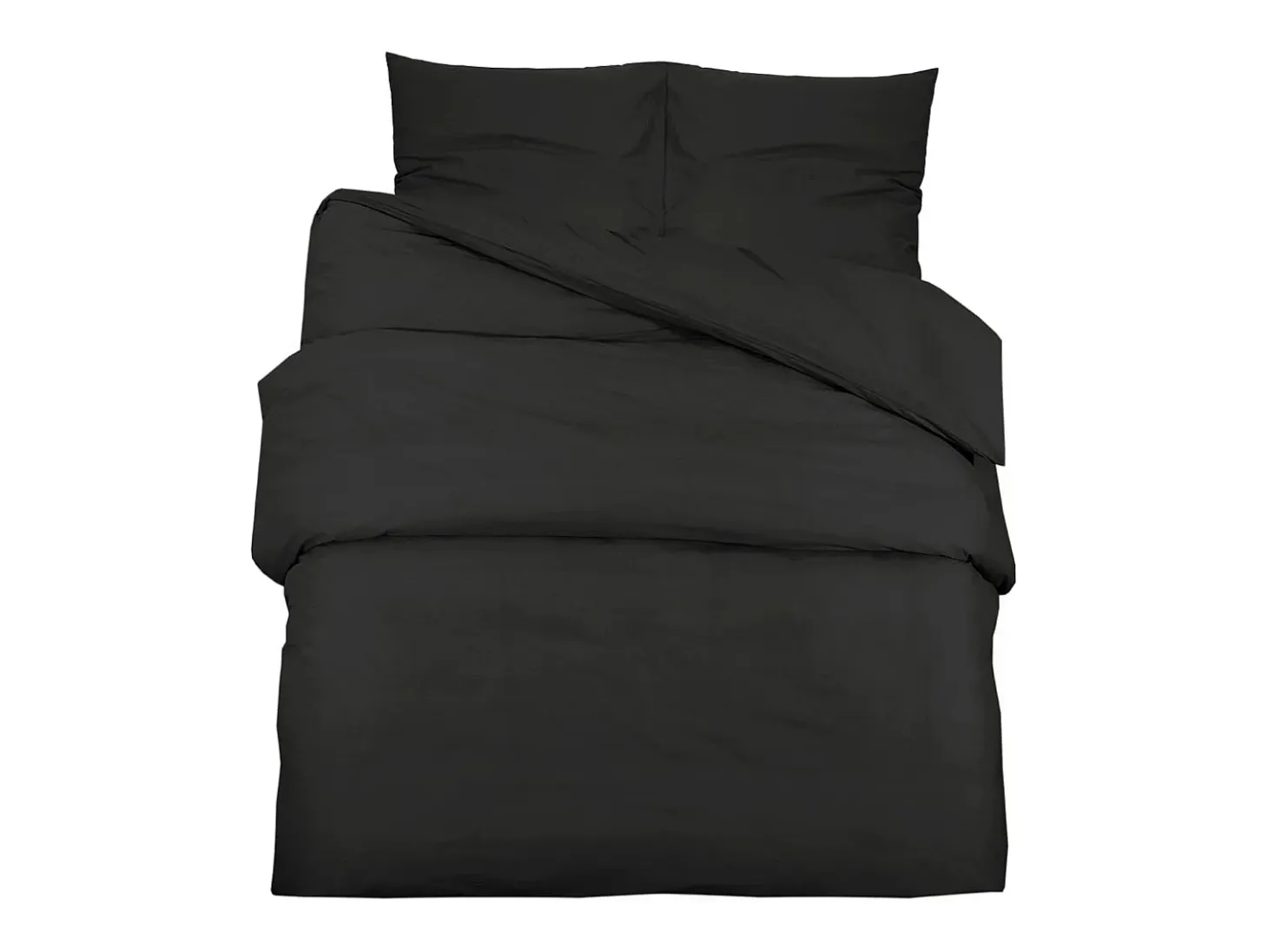 Juego de funda nórdica algodón negro 200x200 cm ES687844