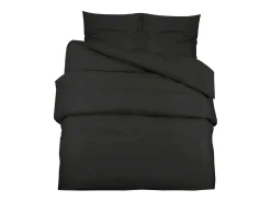 Juego de funda nórdica microfibra ligera negro 200x200 cm ES781185