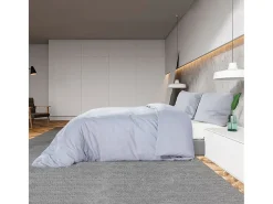 Juego de funda nórdica microfibra ligera gris 200x200 cm ES846494