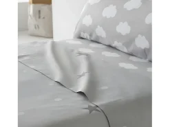 Juego de sabanas Infantil/Juvenil Luna Y Nube ALGODÓN poliéster Cama 105