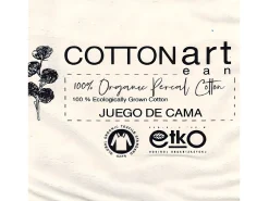 Juego de sábanas 100% algodón orgánico BLANCO 250x260 Cama 160