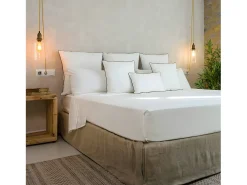 Juego de sábanas 100% algodón orgánico BLANCO 280x260 Cama 200