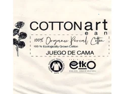 Juego de sábanas 100% algodón orgánico BLANCO 280x260 Cama 200