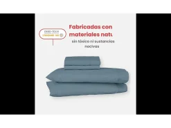 Juego de sábanas ecológicas Beige algodón 100% orgánico 105x190/200 cm