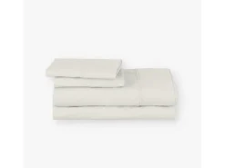 Juego de sábanas ecológicas Beige algodón 100% orgánico 200x190/200 cm