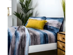 Juego de sábanas LOMBA microfibra hipoalergénica visón Cama 90