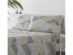 Juego de sábanas RODILES microfibra hipoalergénica gris Cama 160