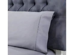 Juego de sábanas satén algodón egipcio 300 gris Cama 160