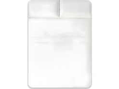 Juego de sábanas satén algodón egipcio 400 HILOS blanco 240x260 Cama 150