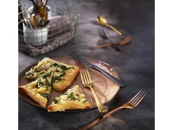 Juego de servicio de pastel de 6 piezas Austin en acero inoxidable dorado mate