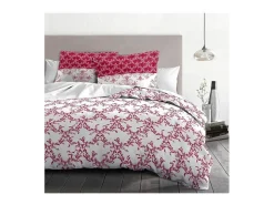 Juego nórdico 220 x 240 cm: Funda nórdica + 2 fundas de almohada - 100% Algodón - Burdeos