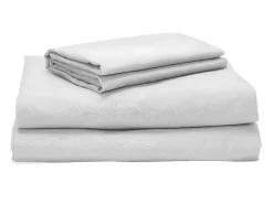 Juego sábanas 180x190cm| PIKOLIN HOME| 100% Algodón| Percal| Blanco