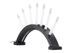 Kebnekaise - Soporte de adviento eléctrico con 7 luces, color negro.
