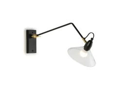 Lami aplique de metal negro H 27 cm