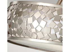 Lampada a Soffitto 4 Luci Rama In Acciaio Nero A Bracci E Sfere In Vetro Opalino