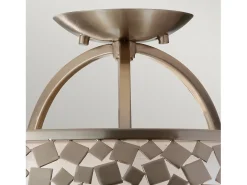 Lampada a Soffitto 4 Luci Rama In Acciaio Nero A Bracci E Sfere In Vetro Opalino
