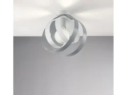 Lampada a Soffitto Classica Impero Acciaio Cromo Vetro Trasparente 6 Luci E14