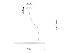 Lampada a sospensione circolare a LED integrata bianca 78cm 3000K Lámpara Colgante Circular LED Integrada Blanca 78cm 3000K