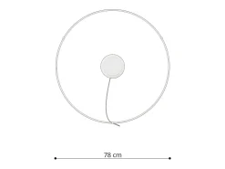 Lampada a sospensione circolare a LED integrata bianca 78cm 3000K Lámpara Colgante Circular LED Integrada Blanca 78cm 3000K