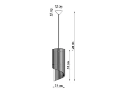 Lampada a sospensione in filo di legno naturale E27 Lámpara colgante con marco de alambre Madera natural E27