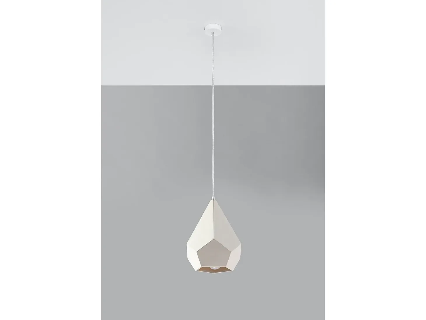 Lampada a sospensione in ceramica bianca E27 Lámpara Colgante de Cerámica Blanca E27