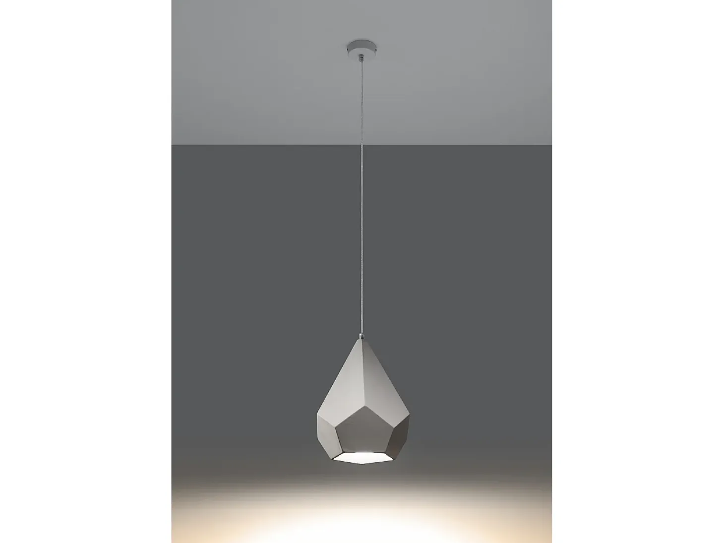 Lampada a sospensione in ceramica bianca E27 Lámpara Colgante de Cerámica Blanca E27