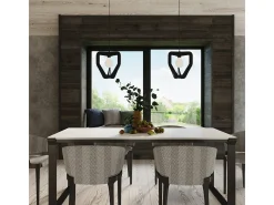 Lampada a sospensione moderna con struttura a filo nera E27 E Lámpara colgante moderna con marco de alambre Negro E27