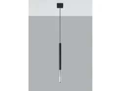 Lampada a sospensione sottile da 8 cm nera, cromata G9 Lámpara colgante Slim de 8 cm Negro, Cromo G9