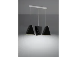 Lampada a sospensione tripla nera 3x E27 Lámpara colgante triple negra 3x E27