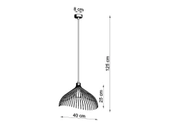 Lampada a sospensione Wire Frame nera E27 Lámpara colgante con marco de alambre Negro E27