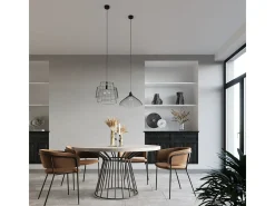 Lampada a sospensione Wire Frame nera E27 Lámpara colgante con marco de alambre Negro E27