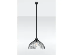 Lampada a sospensione Wire Frame nera E27 Lámpara colgante con marco de alambre Negro E27