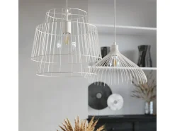 Lampada a sospensione Wire Frame bianca E27 Lámpara colgante con marco de alambre Blanco E27