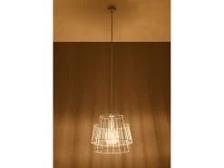 Lampada a sospensione Wire Frame bianca E27 Lámpara colgante con marco de alambre Blanco E27
