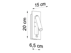 Lampada da lettura pieghevole da parete nera G9 Lámpara de pared plegable con luz de lectura Negro G9