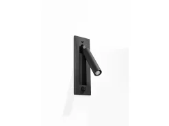 Lampada da lettura pieghevole da parete nera G9 Lámpara de pared plegable con luz de lectura Negro G9