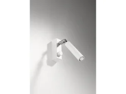 Lampada da parete con faretto singolo bianco G9 Lámpara de pared de lectura con foco individual Blanco G9
