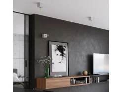 Lampada da parete quadrata da superficie grigia E27 Lámpara de pared cuadrada de superficie gris E27