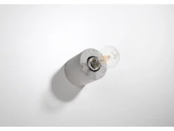 Lampada da parete rotonda da superficie grigia E27 Lámpara de pared redonda de superficie gris E27
