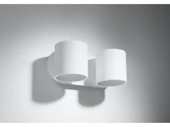 Lampada da parete Twin Round Up & Down bianca G9 Lámpara de pared Twin Round Up & Down Blanco G9