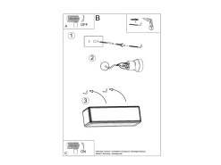 Lampada da parete Up & Down in gesso bianco E27 Aplique Up & Down Yeso Blanco E27