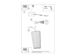 Lampada da parete Up & Down in gesso bianco E27 Aplique Up & Down Yeso Blanco E27