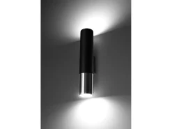 Lampada da parete Up & Down Nero, Cromo GU10 Lámpara de pared Up & Down Negro, Cromado GU10